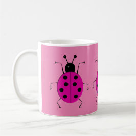 Taza De Café Cuidados y coloridos ladybugs, encanto de la suert