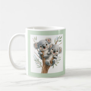 Taza De Café Cuidando Los Osos De Koala En Árbol, BFF, Personal