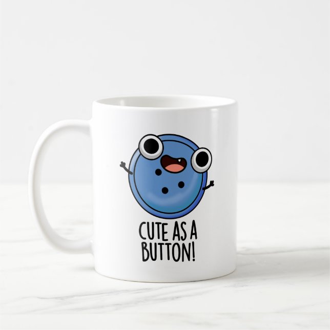 Taza De Café Cuidar como botón Divertido coser Pun (Izquierda)