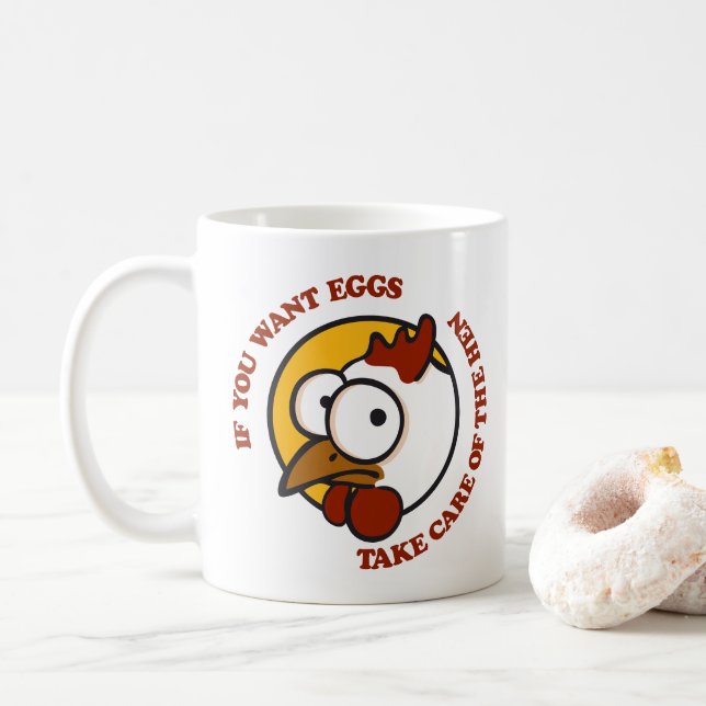 Taza De Café Cuidar de la gallina 1 (Con donut)