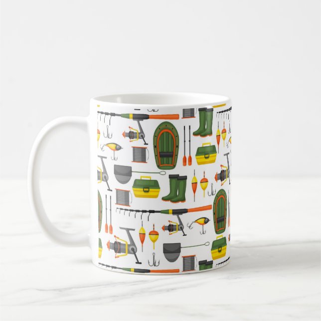 Taza De Café Cuidar todos los elementos de pesca necesarios (Izquierda)