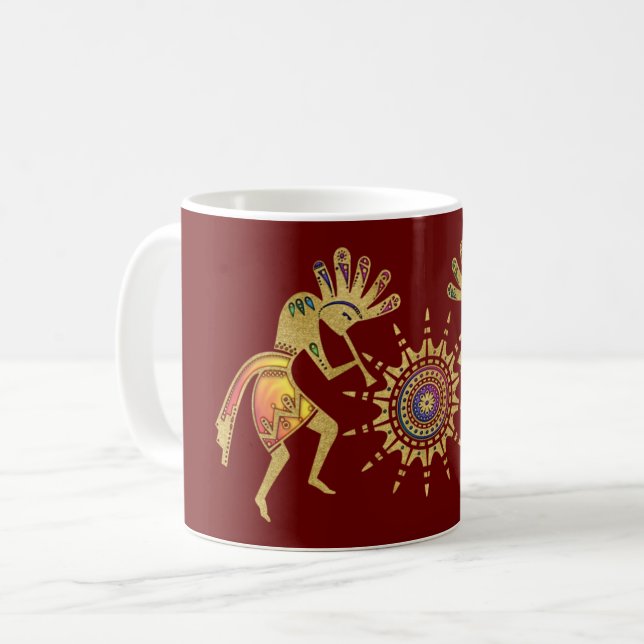 Taza De Café Cultura de los nativos estadounidenses - Baile sol (Anverso izquierdo)