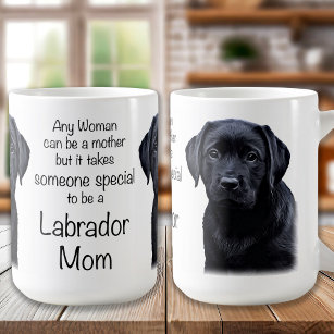 Taza De Café Cum Labrador Perro Mamá Black Lab Puppy