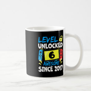 Taza De Café Cumpleañero Nivel 6 Desbloqueado Impresionante Vid