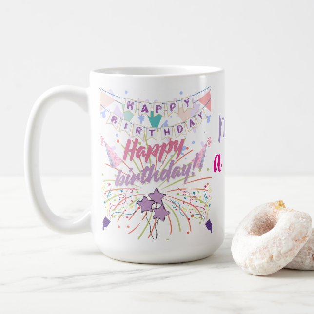 Taza De Café cumpleaños (Con donut)