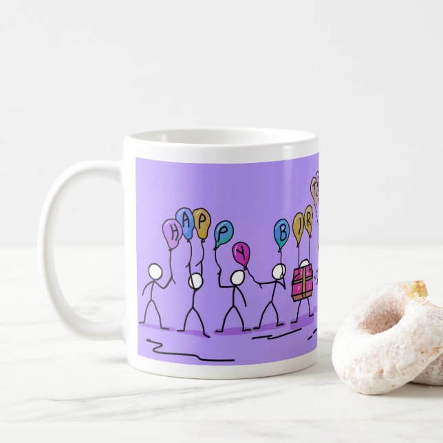 Taza De Café 'Cumpleaños' (Con donut)