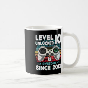 Taza De Café Cumpleaños 10 años hijo chico divertido jugador 10