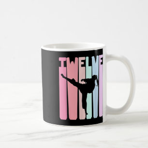 Taza De Café Cumpleaños 12 Niñas Retro Taekwondo Karate