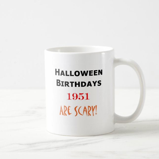 Taza De Café cumpleaños 1951 de Halloween (Derecha)