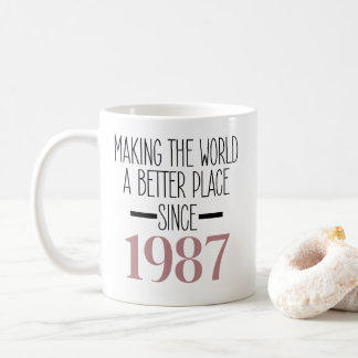 Taza De Café Cumpleaños 1987 40 40 años Mujer Bisabuela