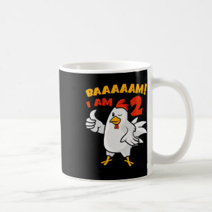 Taza De Café Cumpleaños 2 de Pollo Granja Pollito Cluck Corral