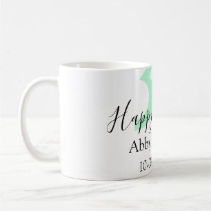 Taza De Café cumpleaños 30 negrita letra pastel amarillo negro