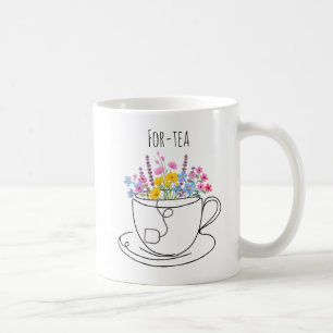 Taza De Café Cumpleaños 40 de For-Tea Caprichoso Colorido Flora