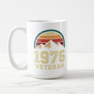 Taza De Café Cumpleaños 50 1976 Retro Montañas Sol Vintag