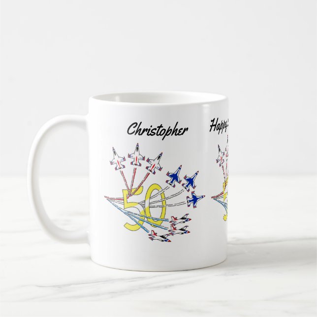 Taza de café cumpleaños 50 de Thunderbirds (Izquierda)