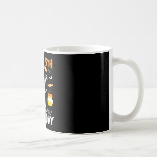Taza De Café cumpleaños 5 niños divertido esqueleto cumpleaños  (Derecha)