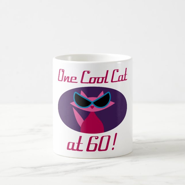 Taza De Café Cumpleaños 60 de Guay Cat (Centro)