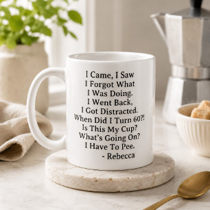 Taza De Café Cumpleaños 60 Divertido Personalizado