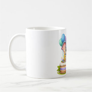 Taza De Café Cumpleaños 6 de elefante lindo
