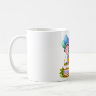Taza De Café Cumpleaños 6 de elefante lindo