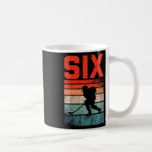 Taza De Café Cumpleaños 6 Retro Hockey sobre Hielo Niño Niña 6