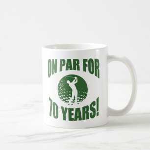Taza De Café Cumpleaños 70 de Golfer