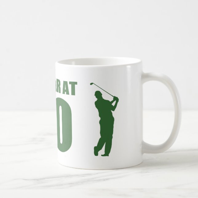 Taza De Café Cumpleaños 70 de Golfer (Derecha)