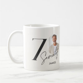 Taza De Café Cumpleaños 70 Foto Personalizada Milestone