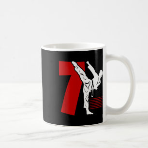 Taza De Café Cumpleaños 7 niños Karate 7 años Karate Cumpleaños