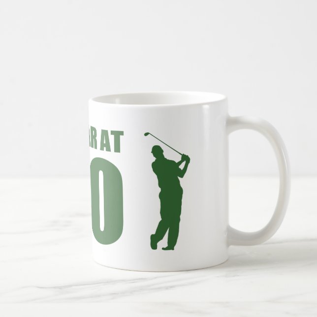 Taza De Café Cumpleaños 80 de Golfer (Derecha)
