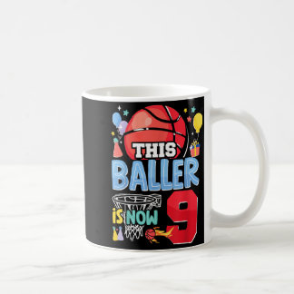 Taza De Café Cumpleaños 9 de Basball Bball Este Baloncestista C