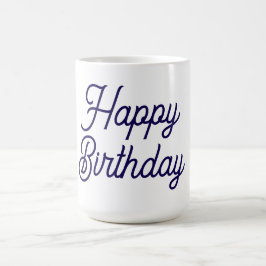 Taza De Café Cumpleaños Blanco