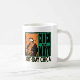Taza De Café Cumpleaños Chica de Cinco de Mayo