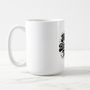 Taza De Café Cumpleaños Confeti Retro