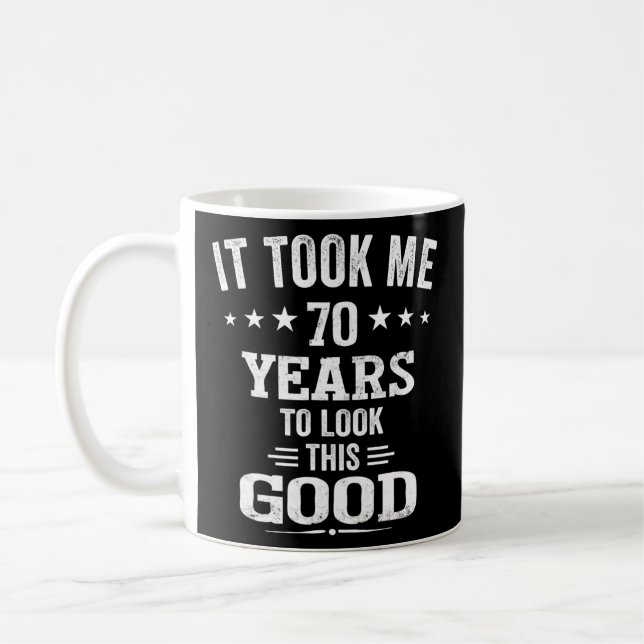 Taza De Café Cumpleaños de 70 años  (Izquierda)