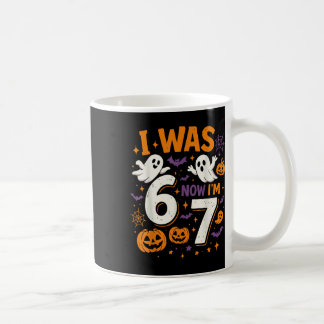 Taza De Café Cumpleaños de 7 Años Era 6 Ahora Soy 7 Divertido H