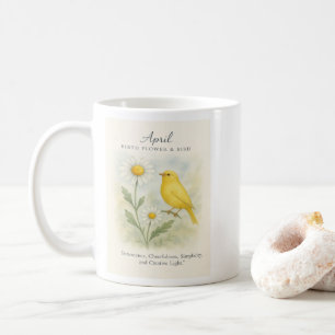 Taza De Café Cumpleaños de Abril Versículo Bíblico Cruz y Resur