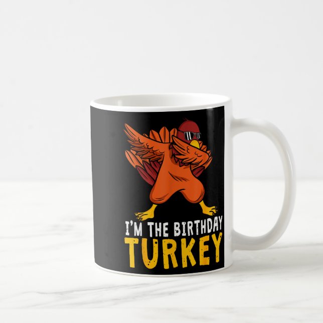 Taza De Café Cumpleaños de Acción de Gracias Divertido Cumpleañ (Derecha)