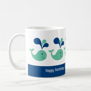 Taza De Café Cumpleaños de ballenas canto