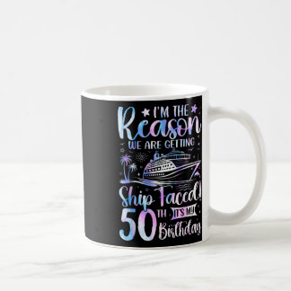 Taza De Café Cumpleaños de barco Cumpleaños 50 Cumpleaños Cruce