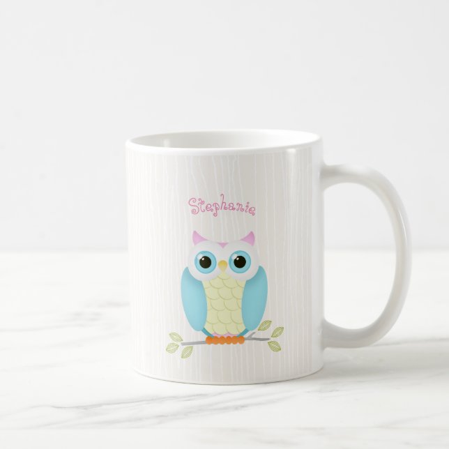 Taza De Café Cumpleaños de Búho Dulce (Derecha)
