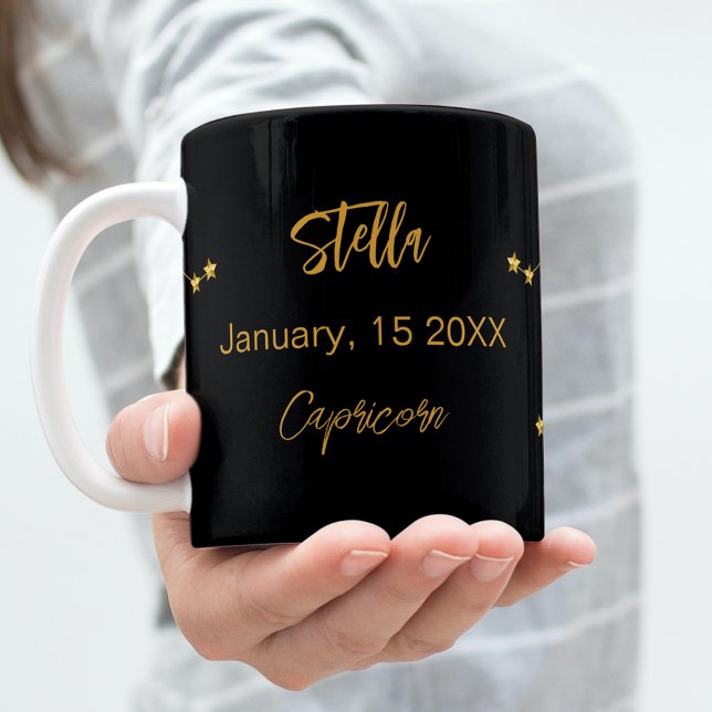 Taza De Café cumpleaños de constelación de estrellas de Caprico (Subido por el creador)