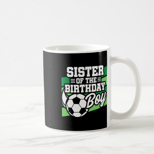 Taza De Café Cumpleaños de fútbol - Cumpleaños hermana - Cumple (Derecha)