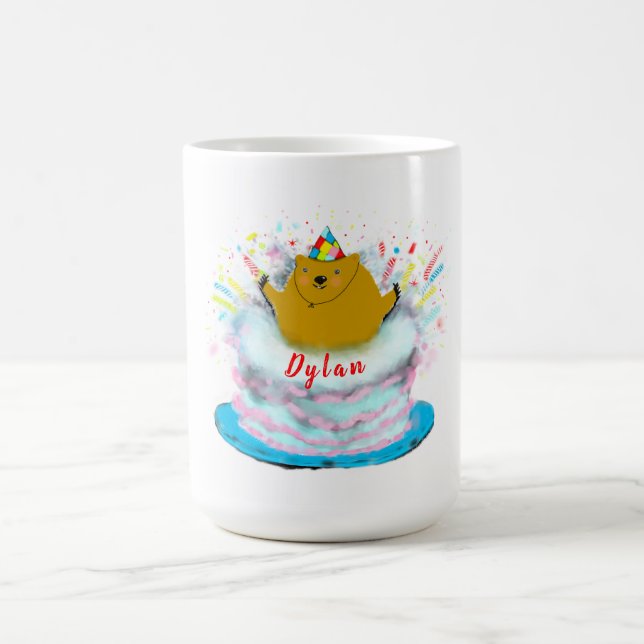 Taza De Café Cumpleaños de Groundhog (Centro)