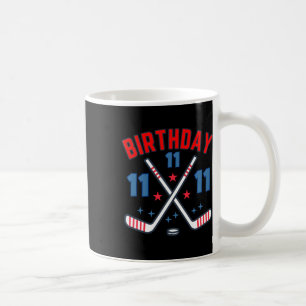 Taza De Café Cumpleaños de Hockey sobre Hielo Once Niño 11 Años