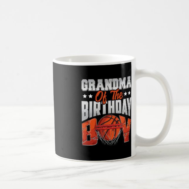 Taza De Café cumpleaños de la abuela de baloncesto Boy Family B (Derecha)