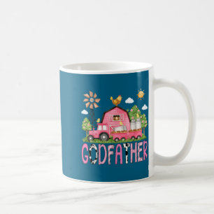Taza De Café Cumpleaños de la Madrina Diseño de Granja Rosa