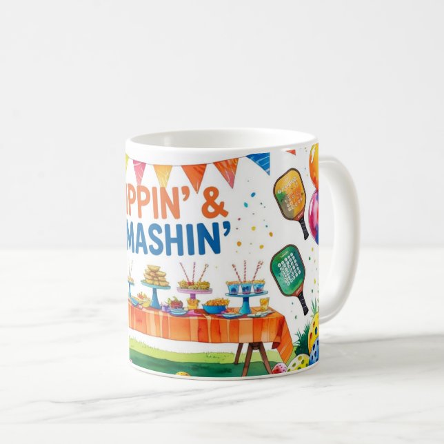 Taza De Café Cumpleaños de la pelota Tema (Anverso derecho)