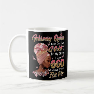Taza De Café Cumpleaños de la Reina Negra de Febrero Trabajando