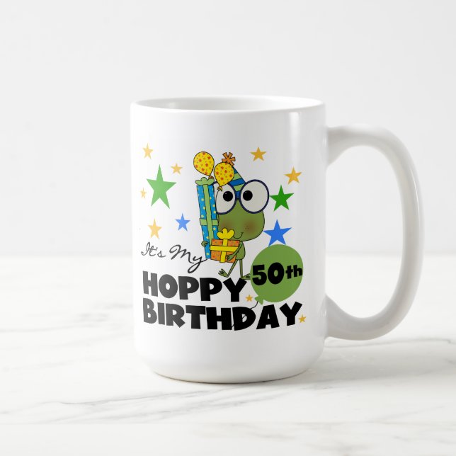 Taza De Café Cumpleaños de lúpulo de Froggie 50.o (Derecha)